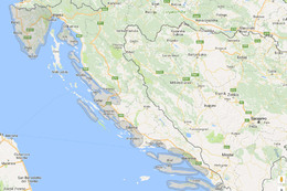 Destinace Chorvatska na mapě