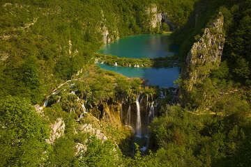 Chorvatsko, národní park Plitvice, jezera a vodopády