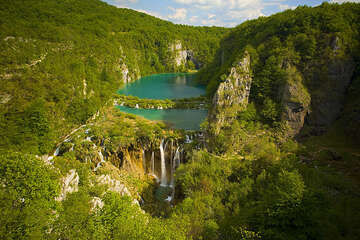 Chorvatsko, národní park Plitvice, jezera a vodopády