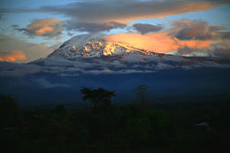 Kilimandžáro, Tanzánie, Afrika, sunrise, východ slunce