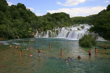 Skradinské vodopády, Chorvatsko