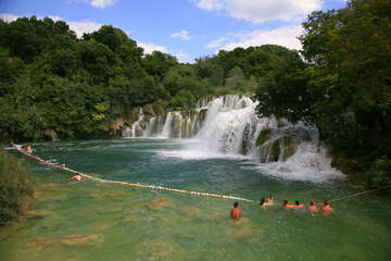 Skradinské vodopády, Chorvatsko
