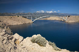 Most na ostrov Pag, Chorvatsko