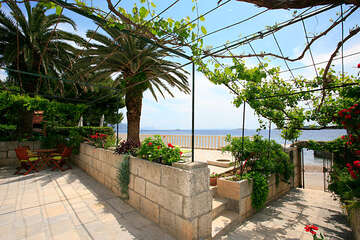 Apartmány Orebić 11 - terasa u domu, Orebić, poloostrov Pelješac, Chorvatsko