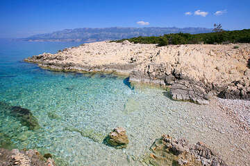 Chorvatsko, pláž Jadra, ostrov Pag