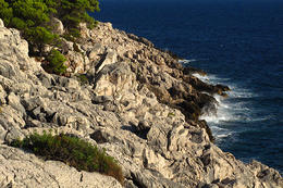 Národní park Mljet, procházka k útesům na jihu ostrova, Chorvatsko