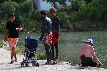 Léčivé bahno ve městě Pag, ostrov Pag, Chorvatsko