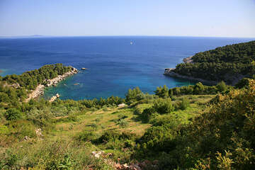 Zátoky u Milny, ostrov Hvar, Chorvatsko