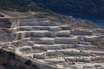 Kamenolom Veselje, Pučišća, ostrov Brač, Chorvatsko
