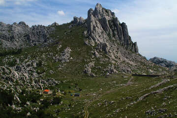 Přírodní park Velebit, prsty nad Sv. Rokem, Chorvatsko