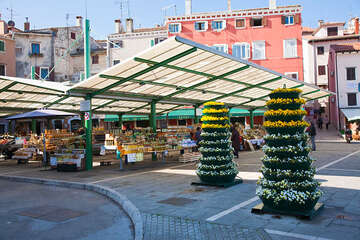 Rovinj - na tržnici, Istrie, Chorvatsko