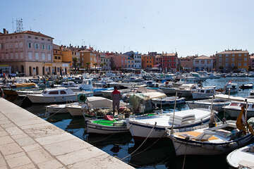 Rovinj - přístav, Istrie, Chorvatsko