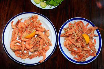 Kozice - neloupané krevety (garnáti)