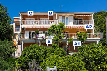 Apartmány Stella (ap. A, B, C) a Ana (ap. A1, A2), Podgora - Čaklje, Chorvatsko