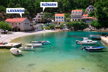 Apartmány Ružmarin-II, Vela Stiniva, ostrov Hvar, Chorvatsko