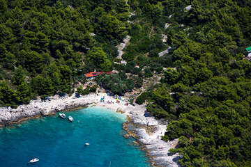 Milna - pláže, ostrov Hvar, Chorvatsko