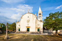 Nerežišća - kostel Panny Marie Karmelské, ostrov Brač, Chorvatsko