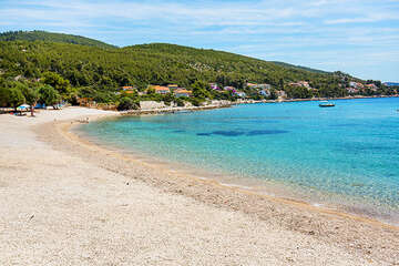 Apartmány Ankica - písčitooblázková pláž Vela plaža 210 m od domu, Prižba, ostrov Korčula, Chorvatsko