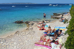 Apartmány Maša-I - betonová terasa 200 m od domu, Mandre, ostrov Pag, Chorvatsko