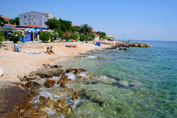 Apartmány Hibiskus - pláž 140 m od domu, Mandre, ostrov Pag, Chorvatsko