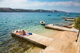 Apartmány Menula - písčitooblázkové pláže 70 m od domu, Stará Novalja, ostrov Pag, Chorvatsko