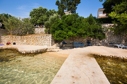 Apartmány Menula - písčitooblázková pláž 70 m od domu, Stará Novalja, ostrov Pag, Chorvatsko