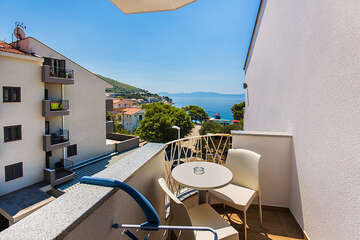 příklad třílůžkového pokoje (pokoj 302) - hotel Srečko, Drvenik, Makarská riviéra, Chorvatsko