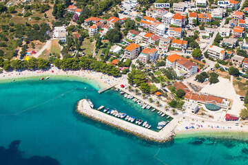 Apartmány Lucija - letecký pohled, Živogošće - Blato, Makarská riviéra, Chorvatsko
