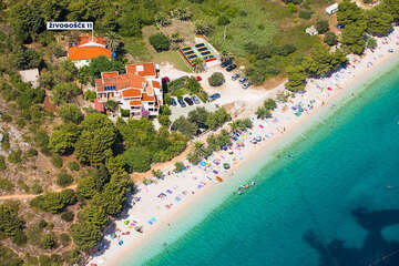 Apartmány Živogošće 11 - letecký pohled, Živogošće - Blato, Makarská riviéra, Chorvatsko