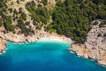 Apartmány Marta - FKK pláž Jablanova (pláž je přístupná jen člunem), Baška, ostrov Krk, Chorvatsko