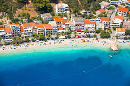 Apartmány Fontana - letecký pohled, Podgora - Čaklje, Makarská riviéra, Chorvatsko