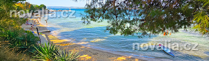 Písečná pláž Studenac, Tkon, ostrov Pašman