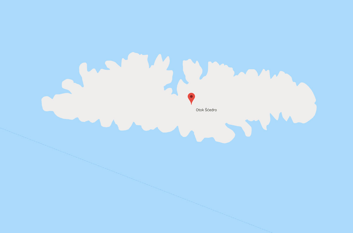 Mapa ostrova Ščedro