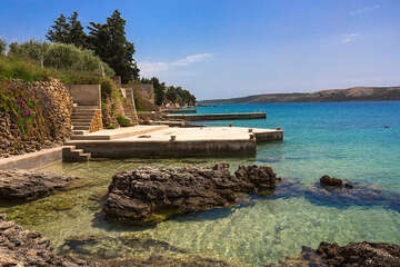 Apartmány Bracera - opalovací molo, Stará Novalja, ostrov Pag, Chorvatsko