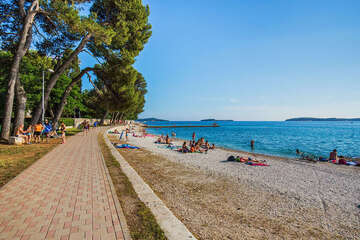 Apartmán Una - oblázková pláž, Fažana, poloostrov Istrie, Chorvatsko