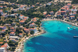 Kanica - letecký pohled, Šibenická riviéra, Chorvatsko