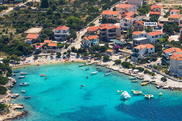 Kanica - letecký pohled, Šibenická riviéra, Chorvatsko