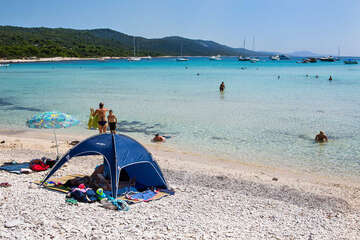 Písečná pláž Sakarun, Soline, Dugi Otok, Chorvatsko