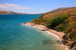 Pag - Vodice - písčitooblázková pláž, kde budete mít soukromí, ostrov Pag, Chorvatsko