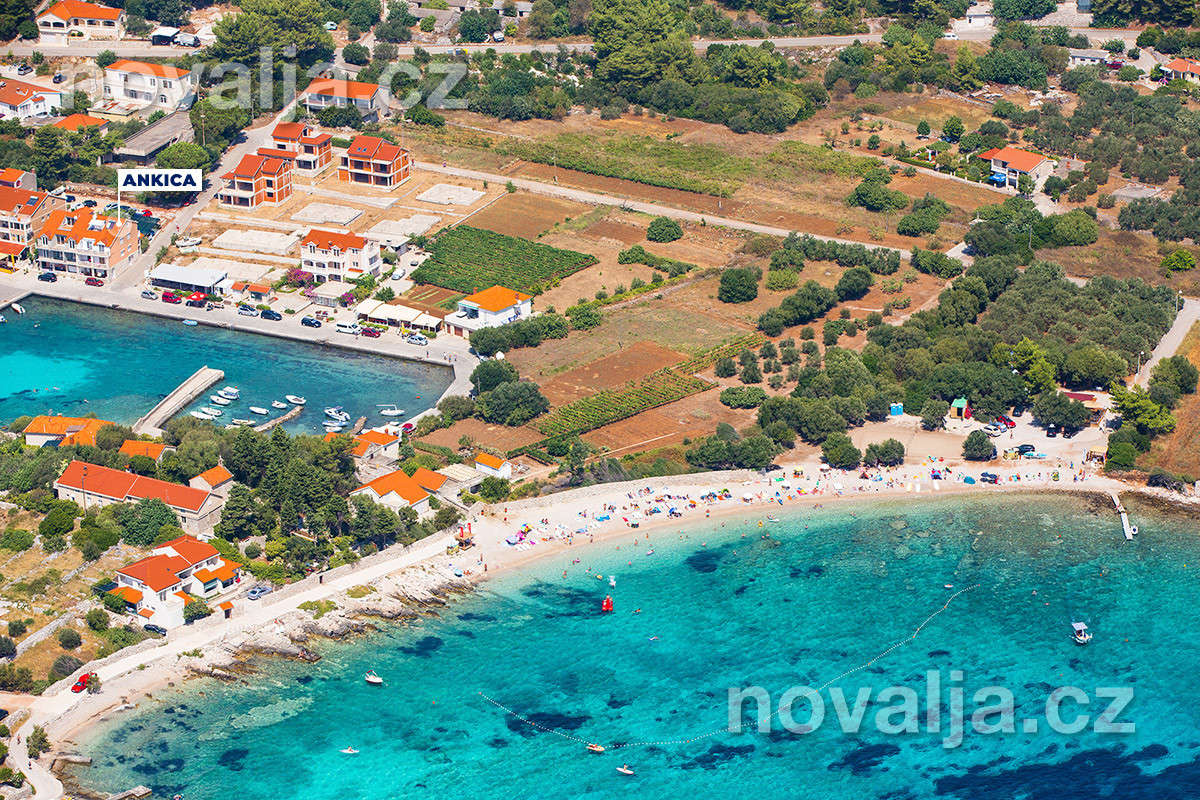 Letecké fotky Prižba, ostrov Korčula