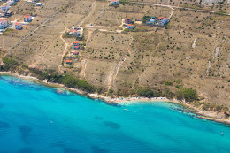 Pag - Vodice - pláže - letecký pohled, ostrov Pag, Chorvatsko