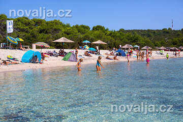 Písečná pláž Sakarun, Soline, Dugi Otok, Chorvatsko