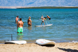 Nin - písečná pláž Ninska laguna, Zadarská riviéra, Chorvatsko