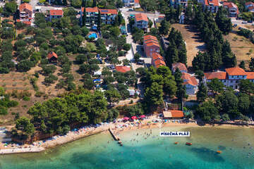 Sv. Filip i Jakov - písečná pláž, Chorvatsko