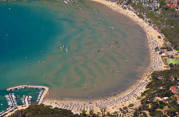 Rajska plaža - Lopar, ostrov Rab, Chorvatsko