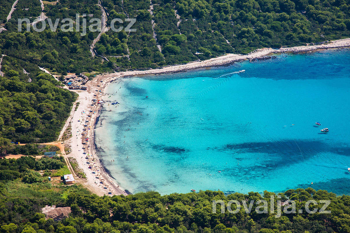 Letecké fotky pláže Sakarun, ostrov Dugi otok