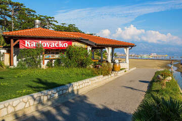 Rajska plaža, Lopar, ostrov Rab, Chorvatsko