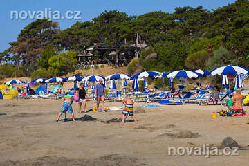Rajska plaža, Lopar, ostrov Rab, Chorvatsko