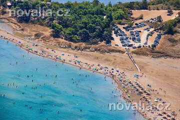 Sabunike - Královnina pláž - letecký pohled, Zadarská riviéra, Chorvatsko