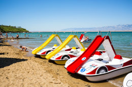 Sabunike - písečná Královnina pláž, Zadarská riviéra, Chorvatsko